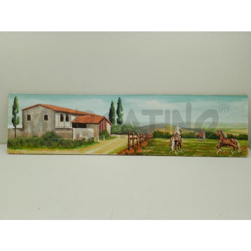 QUADRO OLIO SU TAVOLETTA BIANCHI 40 X 10 | Mercatino dell'Usato Siena 1