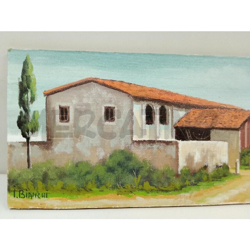 QUADRO OLIO SU TAVOLETTA BIANCHI 40 X 10 | Mercatino dell'Usato Siena 2