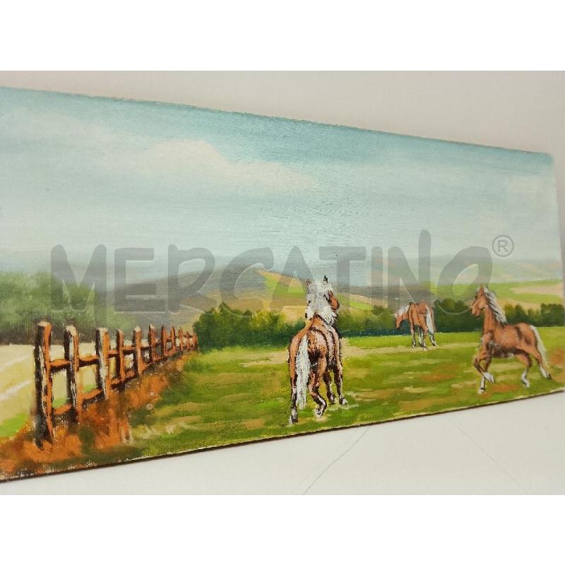 QUADRO OLIO SU TAVOLETTA BIANCHI 40 X 10 | Mercatino dell'Usato Siena 3