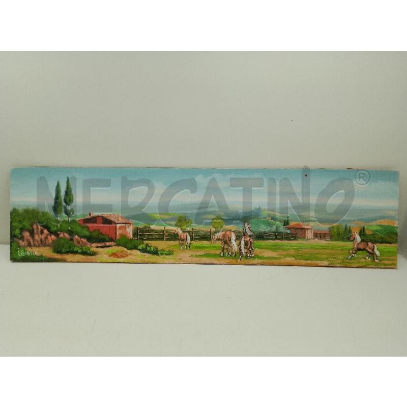 QUADRO OLIO SU TAVOLETTA BIANCHI 40 X 10  | Mercatino dell'Usato Siena 1