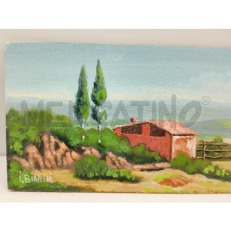 QUADRO OLIO SU TAVOLETTA BIANCHI 40 X 10  | Mercatino dell'Usato Siena 2
