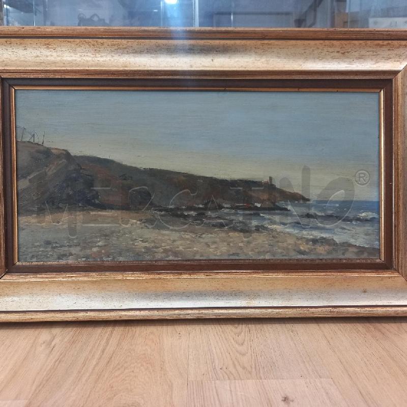 QUADRO OLIO SU TAVOLETTA VEDUTA SCOGLIERA  | Mercatino dell'Usato Siena 1