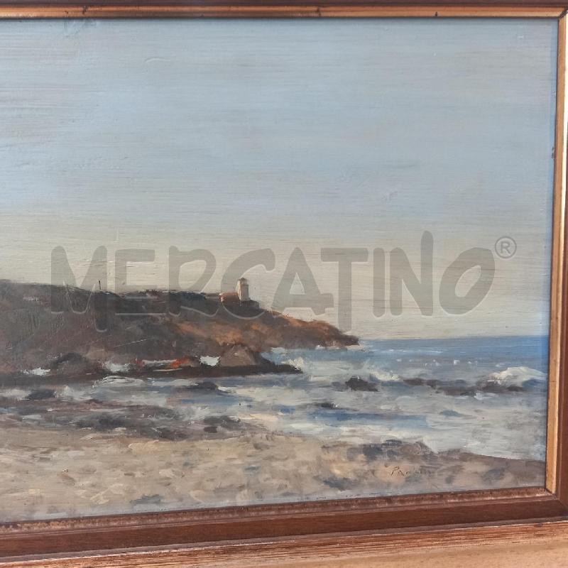 QUADRO OLIO SU TAVOLETTA VEDUTA SCOGLIERA  | Mercatino dell'Usato Siena 2