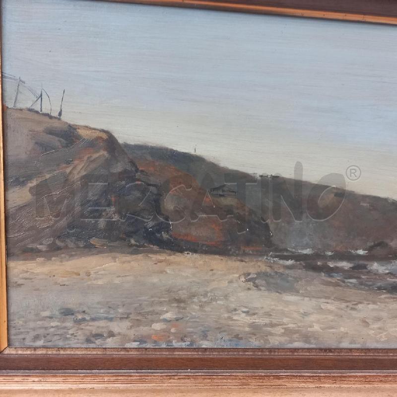 QUADRO OLIO SU TAVOLETTA VEDUTA SCOGLIERA  | Mercatino dell'Usato Siena 3
