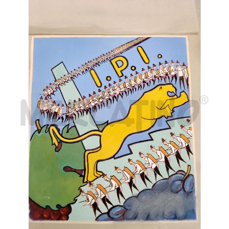 QUADRO POSARELLI PERSONAGGI SU CARTONCINO 20 X 22 | Mercatino dell'Usato Siena 1