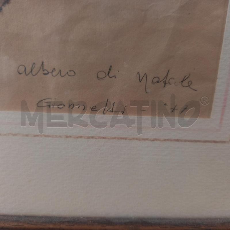 QUADRO TECNICA MISTA ALBERO DI NATALE CON FIRMA  | Mercatino dell'Usato Siena 2