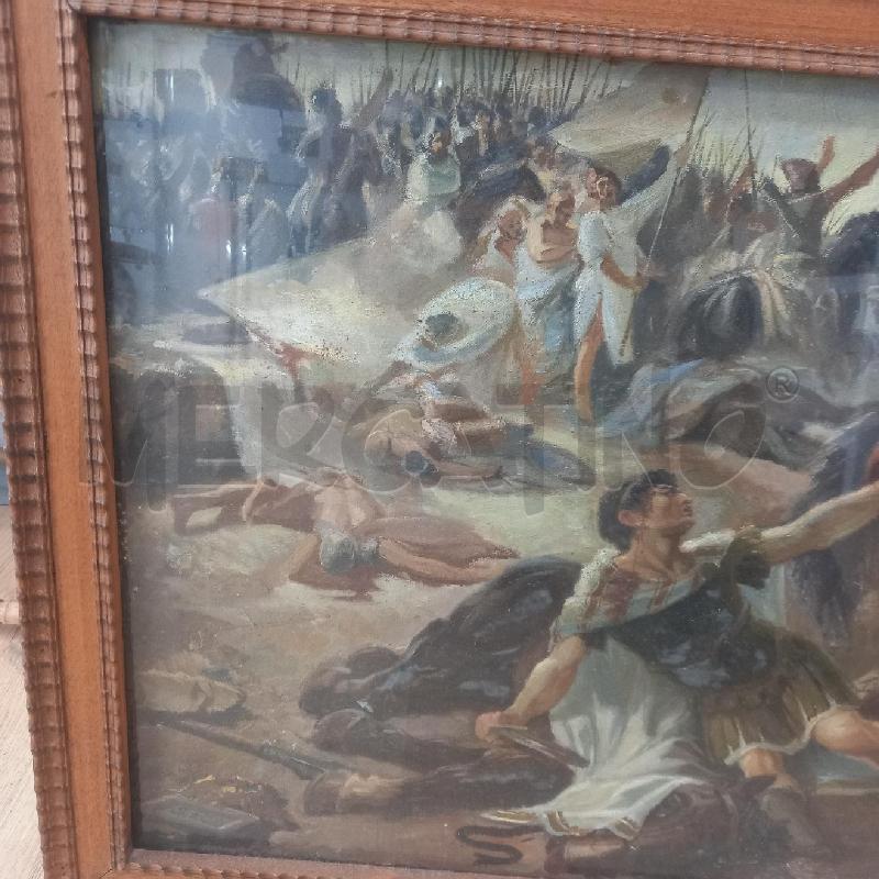 QUADRO VECCHIO AD OLIO SCENA DI GUERRA 81 X 51 | Mercatino dell'Usato Siena 3