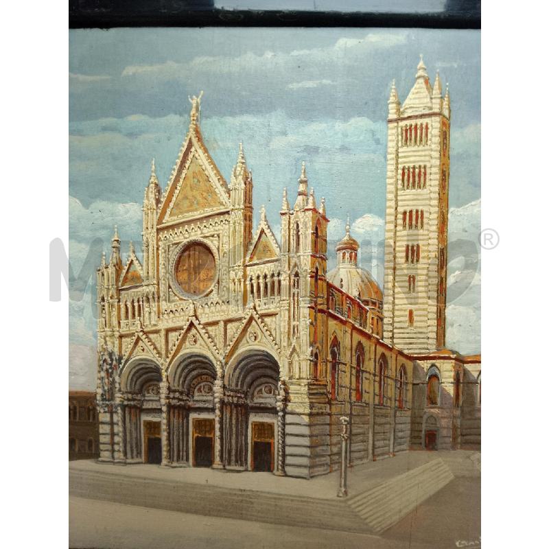 QUADRO VECCHIO DUOMO SU TAVOLETTA ANICHINI | Mercatino dell'Usato Siena 1