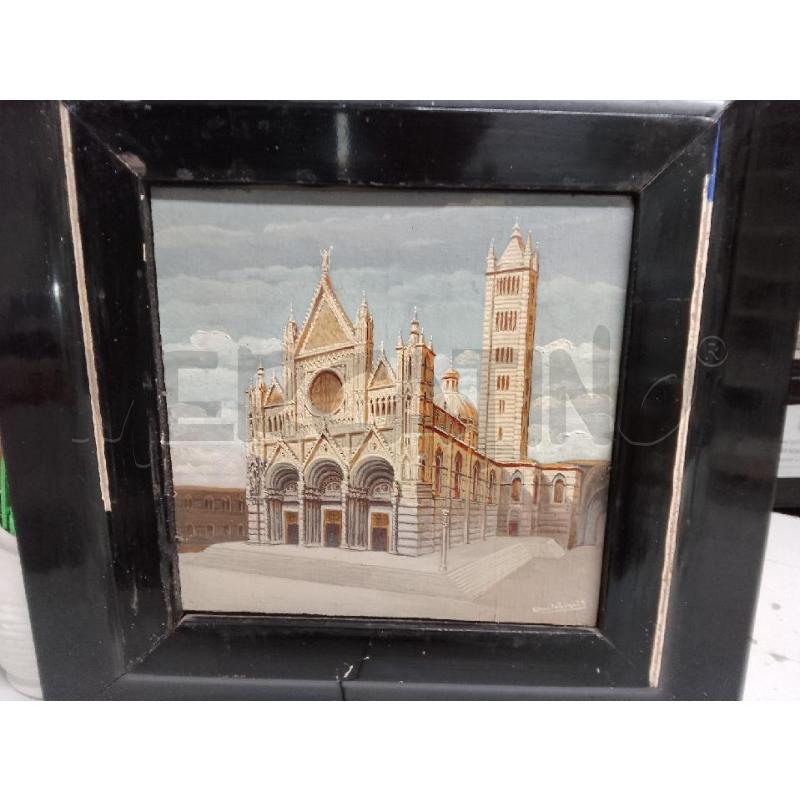 QUADRO VECCHIO DUOMO SU TAVOLETTA ANICHINI | Mercatino dell'Usato Siena 4