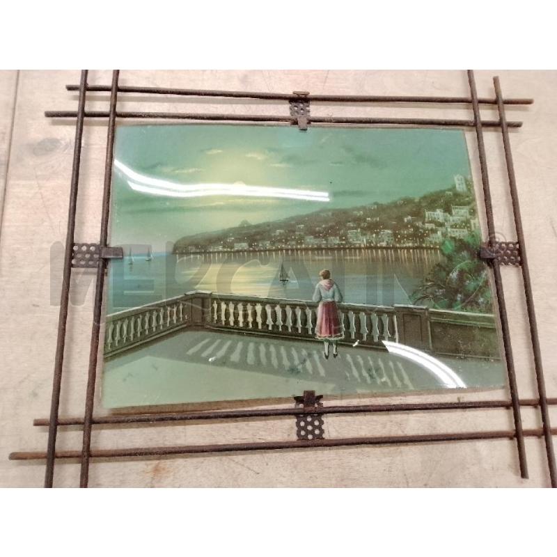 QUADRO VEDUTA MARINA SU VETRO | Mercatino dell'Usato Siena 1