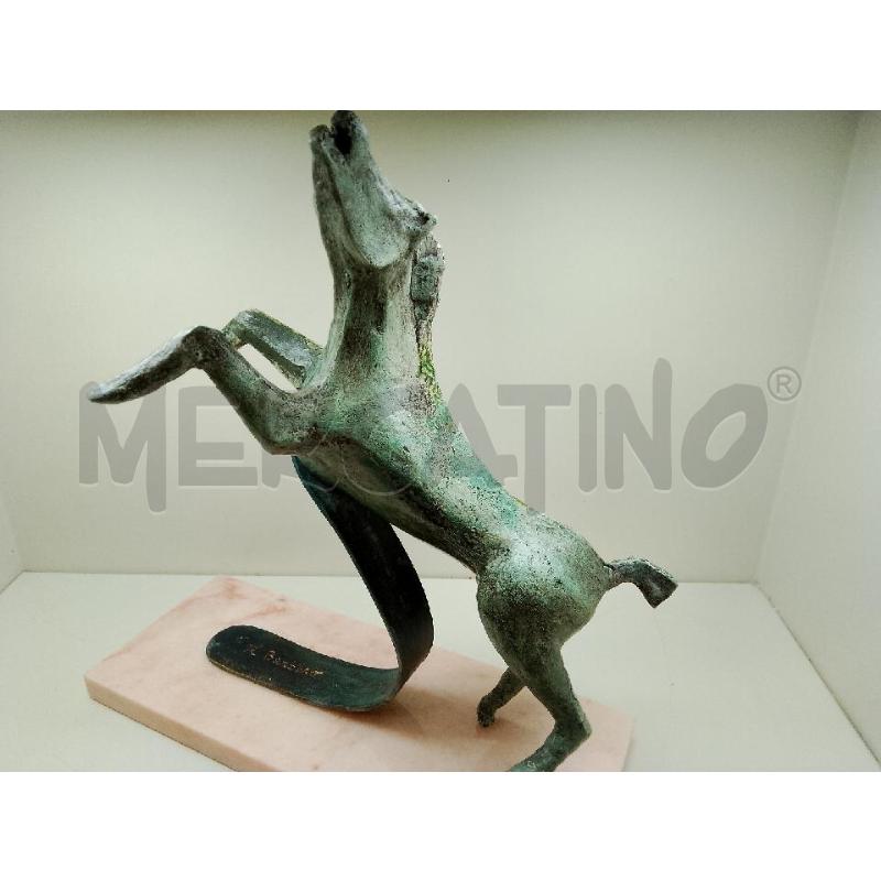 SCULTURA IL BARBERO VITTORIA MAZZIARI CAVALLO | Mercatino dell'Usato Siena 1
