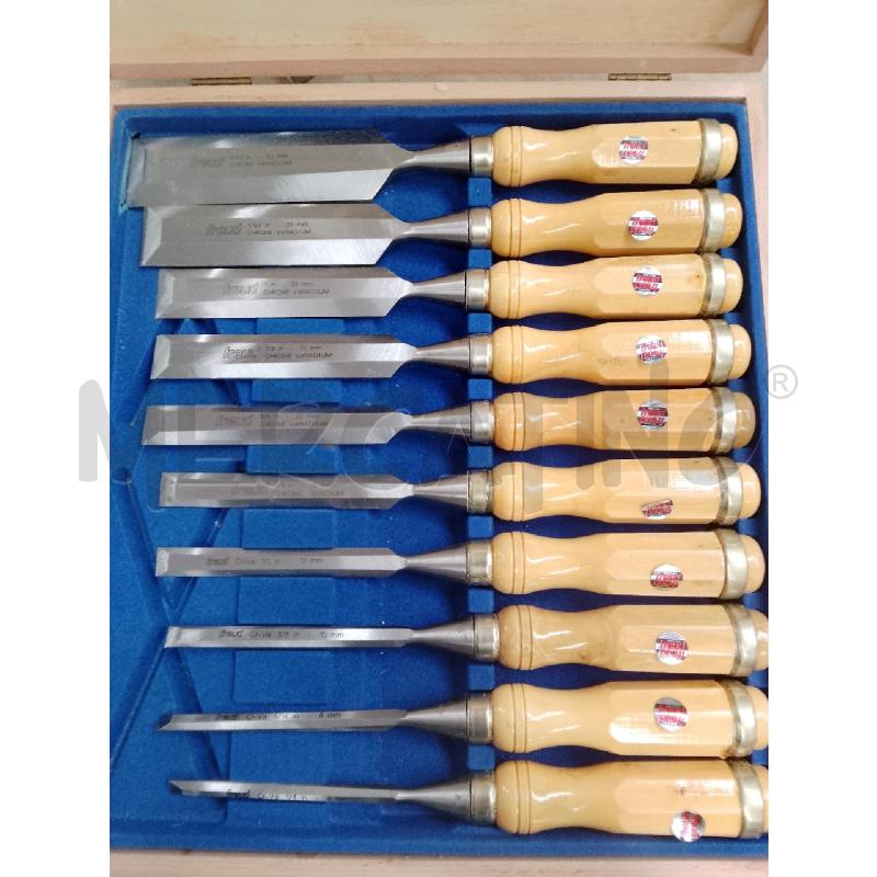 SGORBIA SCATOLA DA 10 SCARPELLI LEGNO | Mercatino dell'Usato Siena 1
