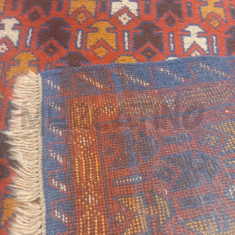 TAPPETO ARTIGIANALE ROSSO BLU 140 X 84 | Mercatino dell'Usato Siena 3