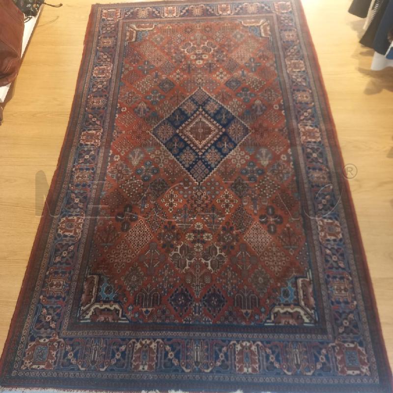 TAPPETO GRANDE ARTIGIANALE ROSSO BLU 250 X 145  | Mercatino dell'Usato Siena 1