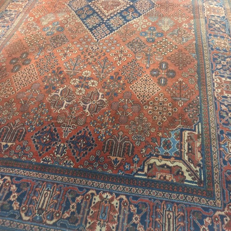 TAPPETO GRANDE ARTIGIANALE ROSSO BLU 250 X 145  | Mercatino dell'Usato Siena 2