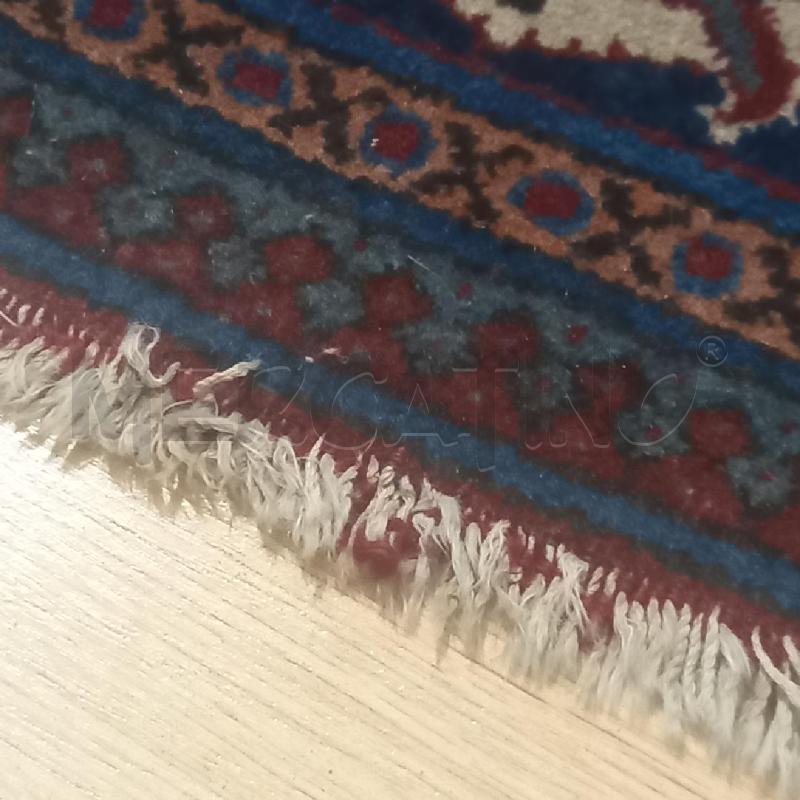 TAPPETO GRANDE ARTIGIANALE ROSSO BLU 250 X 145  | Mercatino dell'Usato Siena 4