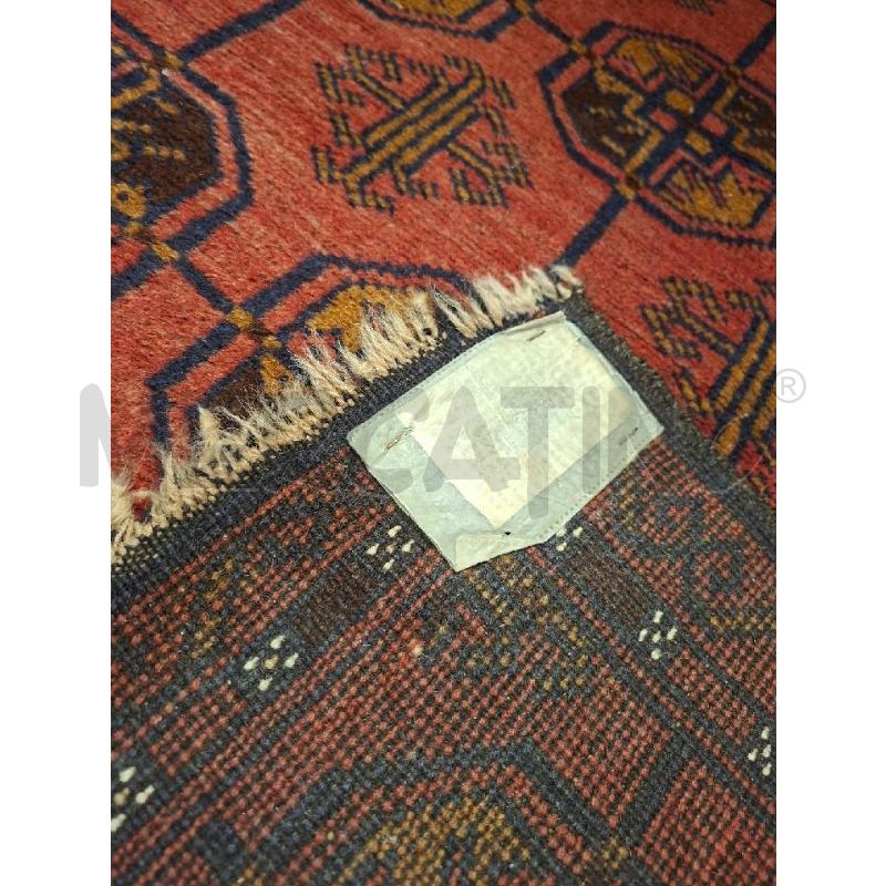 TAPPETO ROSSO ARTIGIANALE 133 X 80 FRANGE DA RIVEDERE | Mercatino dell'Usato Siena 3