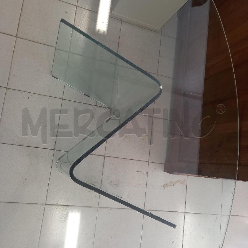 TAVOLO DI CRISTALLO OVALE CON BASE CRISTALLO | Mercatino dell'Usato Siena 3