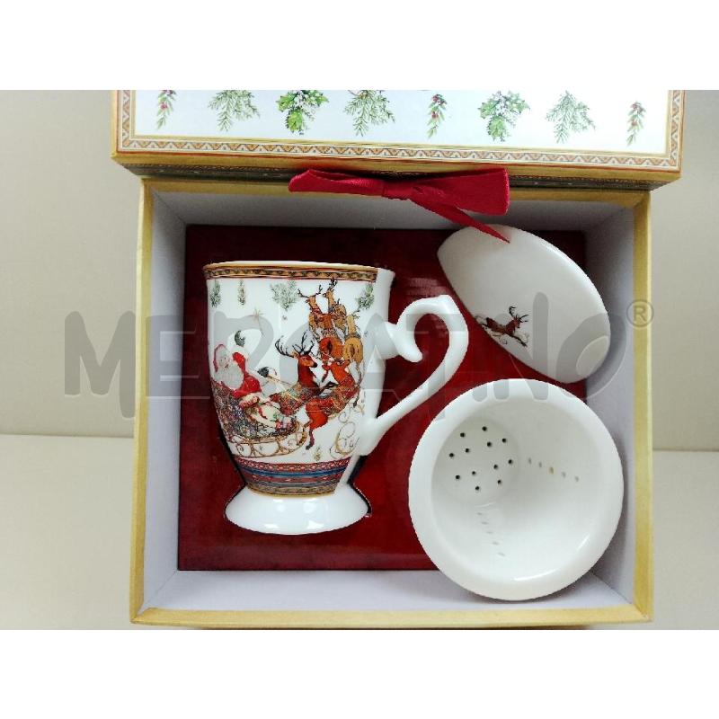 TAZZA NATALIZIA TISANIERA SCATOLA COLLEZIONE | Mercatino dell'Usato Siena 1