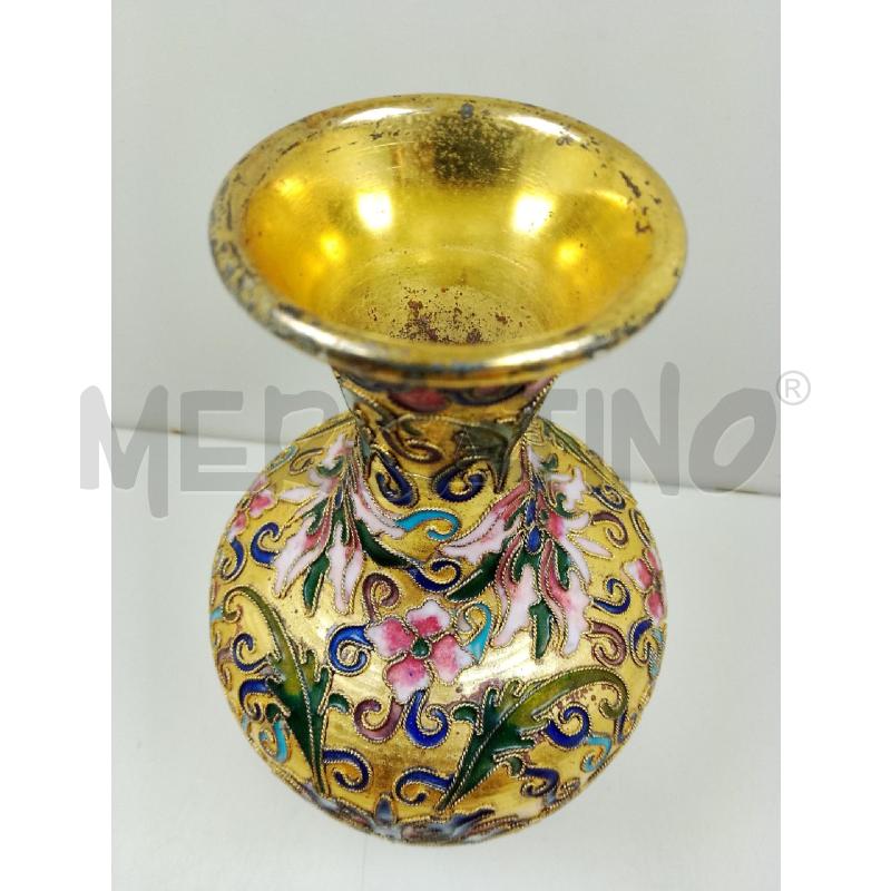 VASETTO CLOISONNE DORATO | Mercatino dell'Usato Siena 3