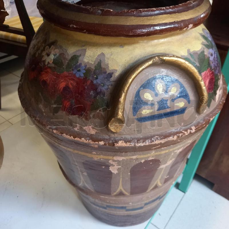 VASO ORCIO TERRACOTTA DECORO ROSE | Mercatino dell'Usato Siena 1