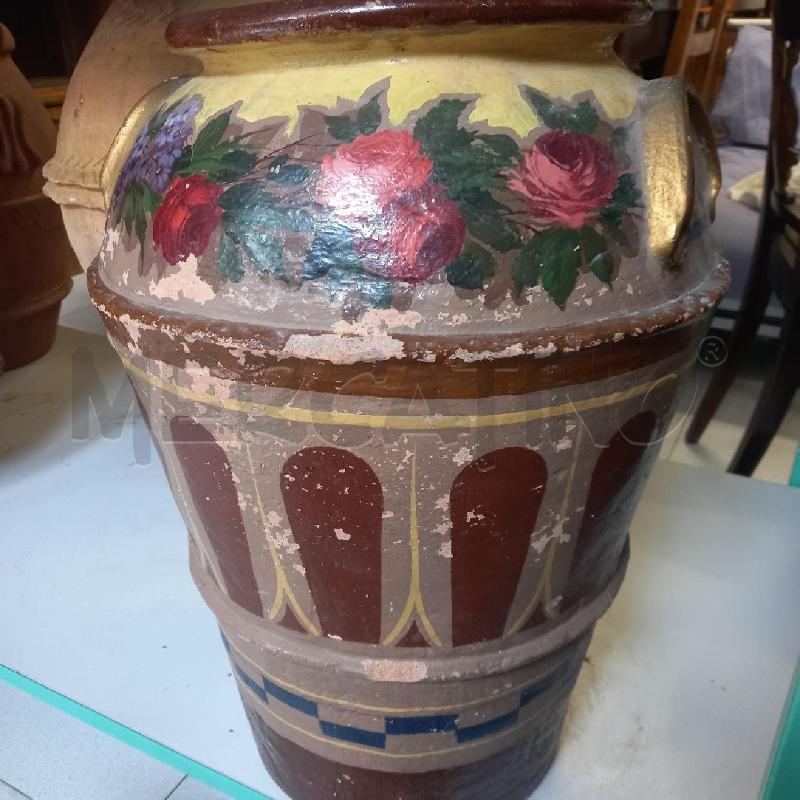 VASO ORCIO TERRACOTTA DECORO ROSE | Mercatino dell'Usato Siena 2