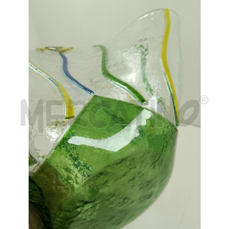 VASO VETRO FAZZOLETTO COLORATO | Mercatino dell'Usato Siena 3