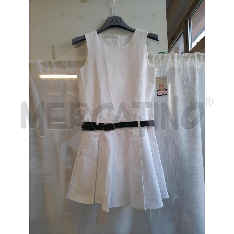 ABITO BAMBINA BIANCO CINTURA | Mercatino dell'Usato Sondrio 1