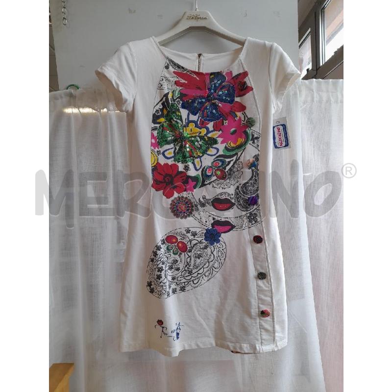 ABITO DONNA MAGLINA BIANCA DISEGNI | Mercatino dell'Usato Sondrio 1