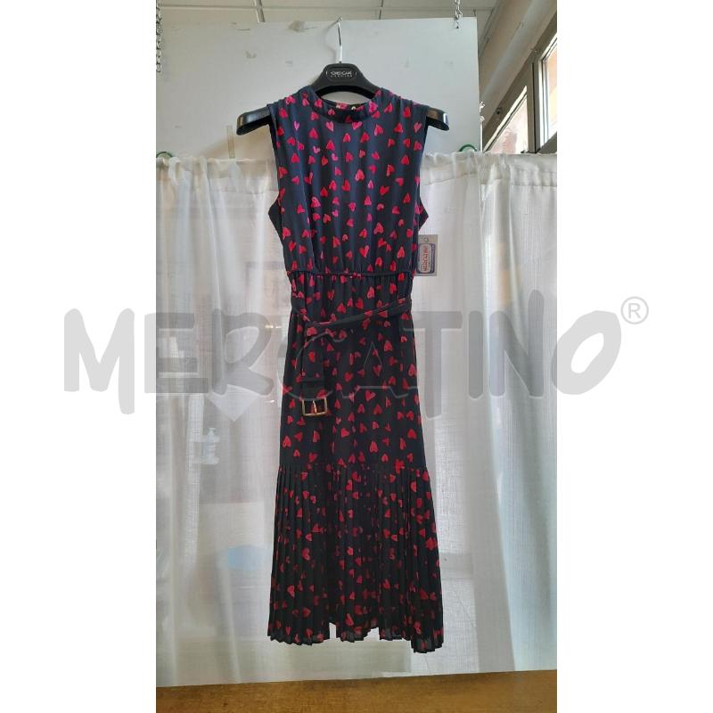 ABITO DONNA NERO CUORI ROSSI CINTURA | Mercatino dell'Usato Sondrio 1