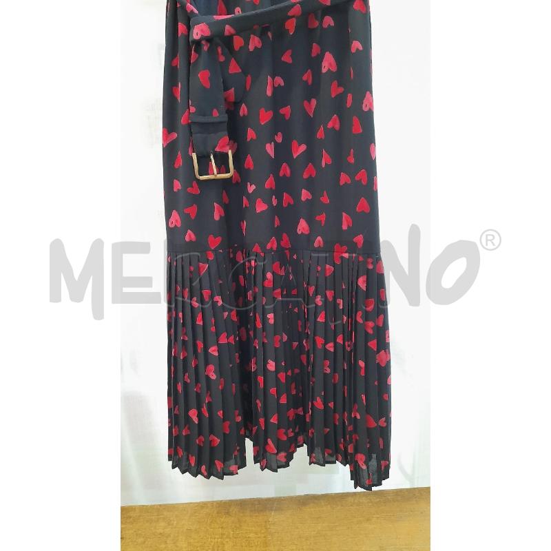 ABITO DONNA NERO CUORI ROSSI CINTURA | Mercatino dell'Usato Sondrio 2