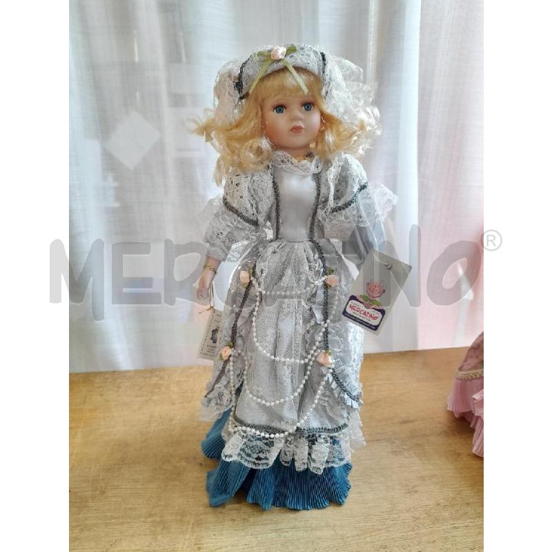 BAMBOLA PORCELLANA CAPODIMONTE CON PIEDISTALLO CM.50 | Mercatino dell'Usato Sondrio 1