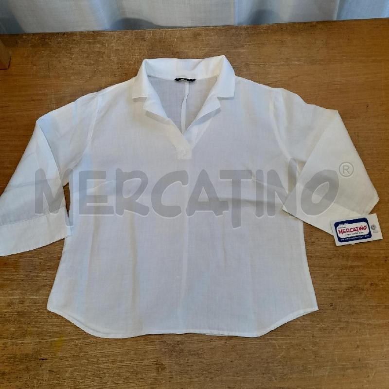 BLUSA DONNA SISLEY LINO BIANCO | Mercatino dell'Usato Sondrio 1