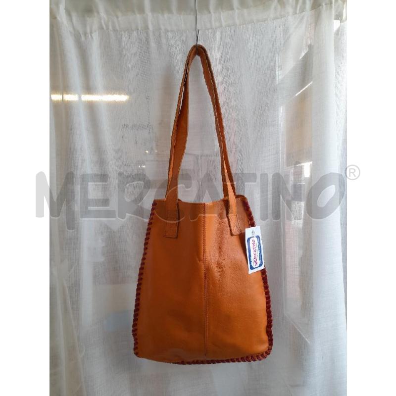 BORSA DONNA PELLE ARANCIO | Mercatino dell'Usato Sondrio 1