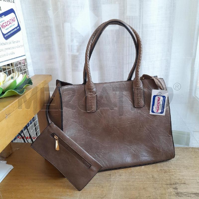 BORSA SHOPPING MARRONE  | Mercatino dell'Usato Sondrio 1
