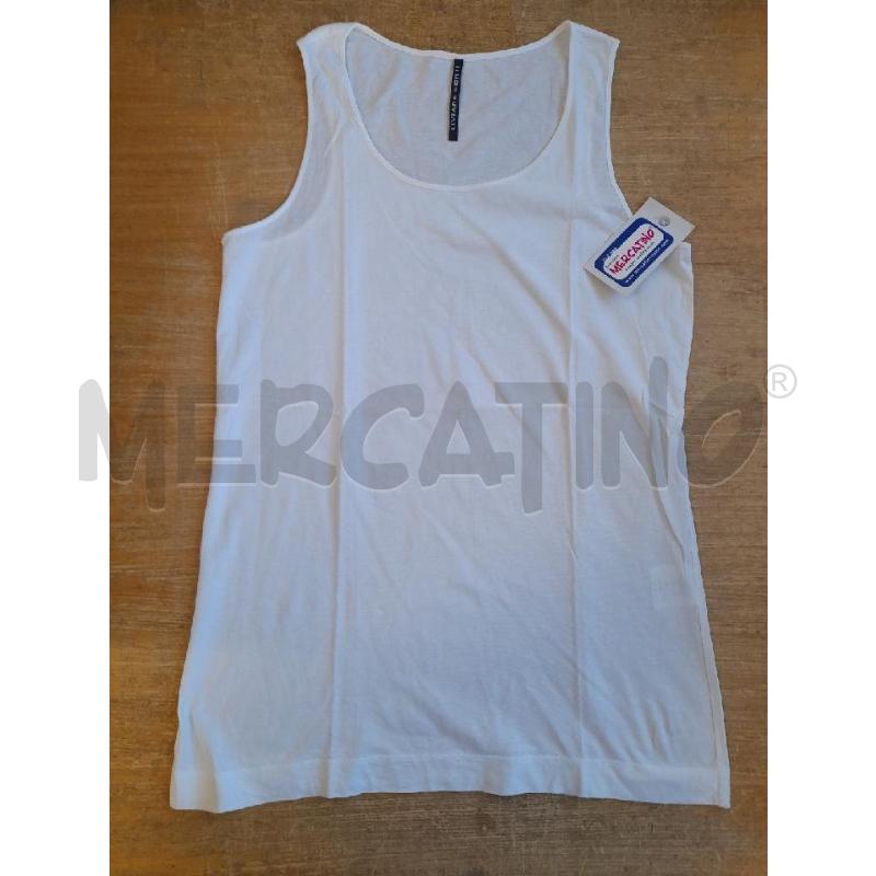 CANOTTA DONNA COTONE BIANCO LIVIANA CONTI | Mercatino dell'Usato Sondrio 1