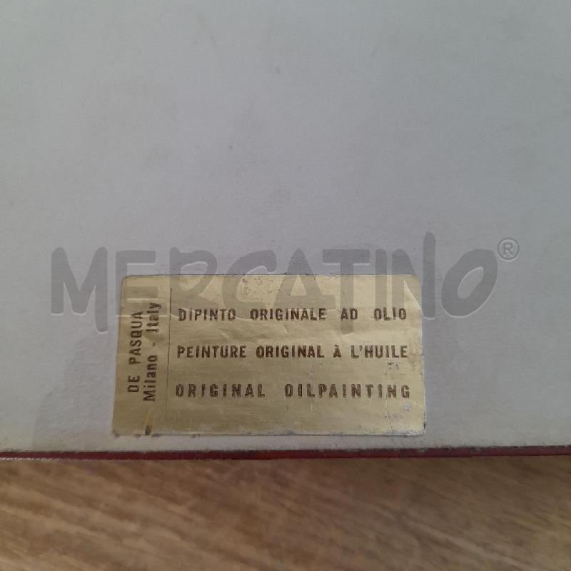 DIPINTO A OLIO VILLAGGIO CORNICE ARGENTO 27X24 | Mercatino dell'Usato Sondrio 2