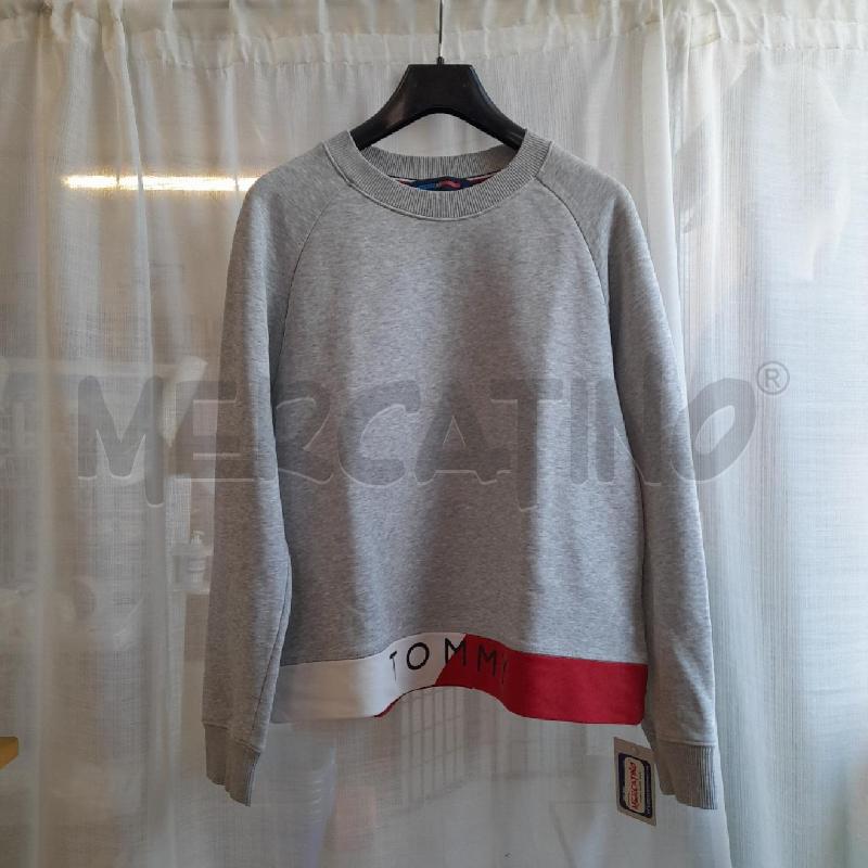 FELPA DONNA TOMMY HILFIGER GRIGIA | Mercatino dell'Usato Sondrio 1