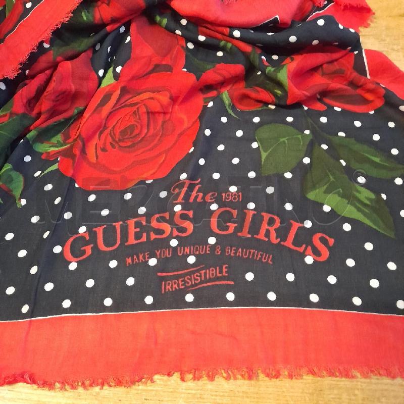FOULARD MAXI GUESS VISCOSA ROSE | Mercatino dell'Usato Sondrio 3