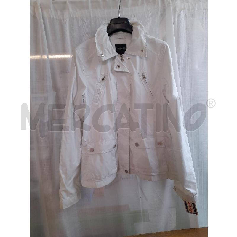 GIACCA A VENTO DONNA GREASE BIANCA | Mercatino dell'Usato Sondrio 1