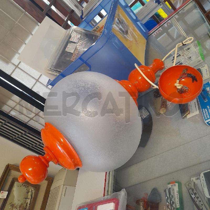 LAMPADARIO BOCCIA VETRO ARANCIO | Mercatino dell'Usato Sondrio 1