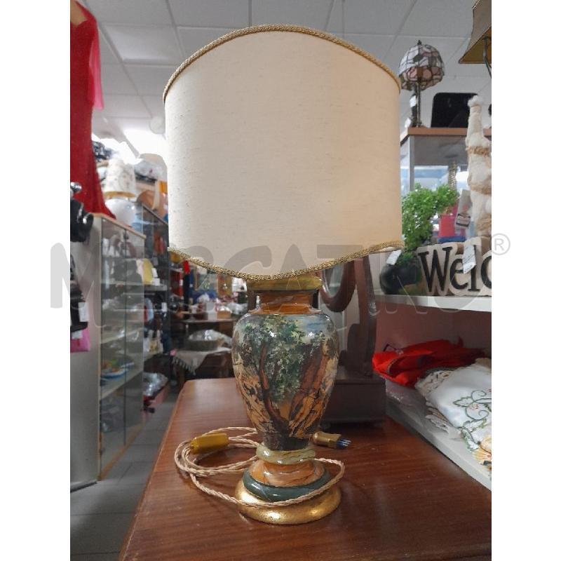 LAMPADA DIPINTA TIPO LEGNO | Mercatino dell'Usato Sondrio 1