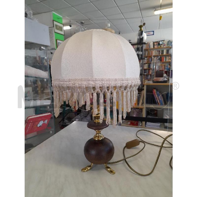 LAMPADA LEGNO PARALUME FRANGE | Mercatino dell'Usato Sondrio 1