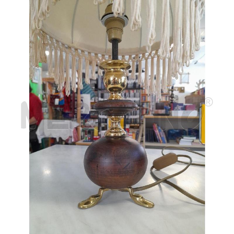 LAMPADA LEGNO PARALUME FRANGE | Mercatino dell'Usato Sondrio 2