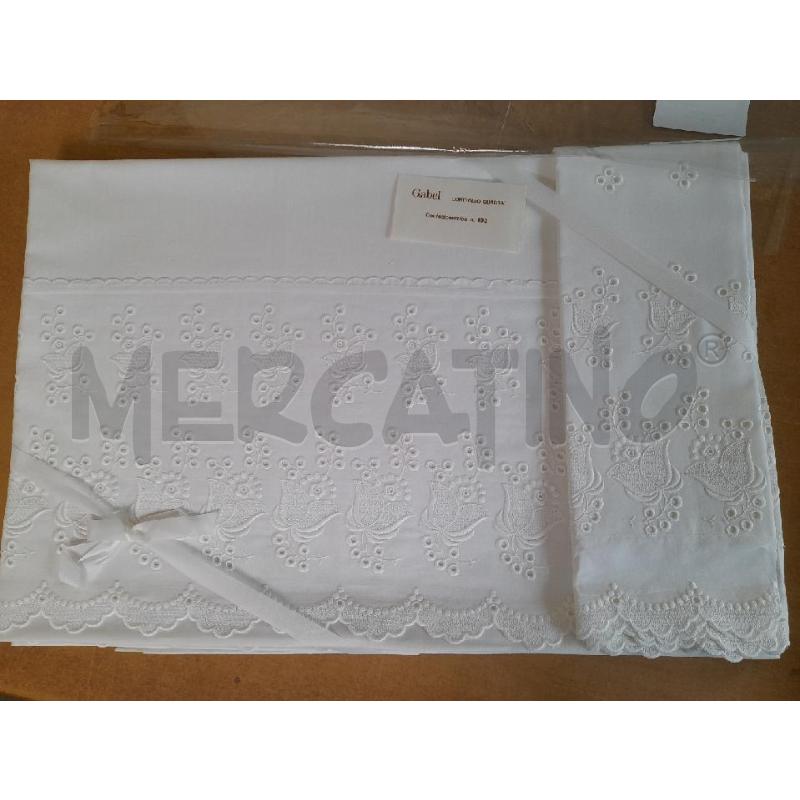 LENZUOLO MATRIMONIALE GABEL BIANCO | Mercatino dell'Usato Sondrio 1