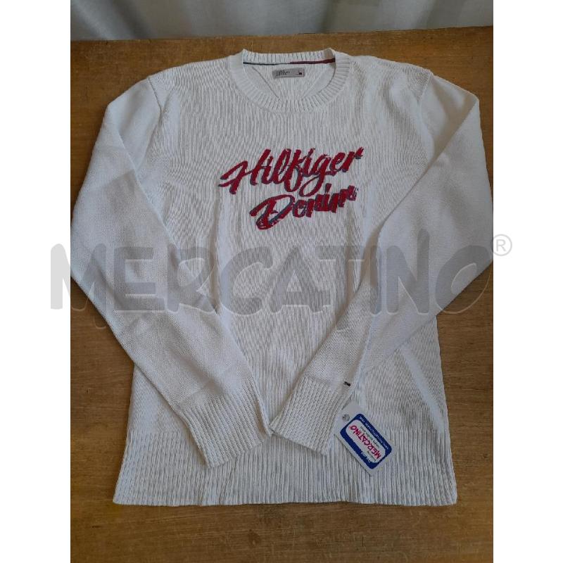 MAGLIA BIANCA COTONE HILFIGER | Mercatino dell'Usato Sondrio 1