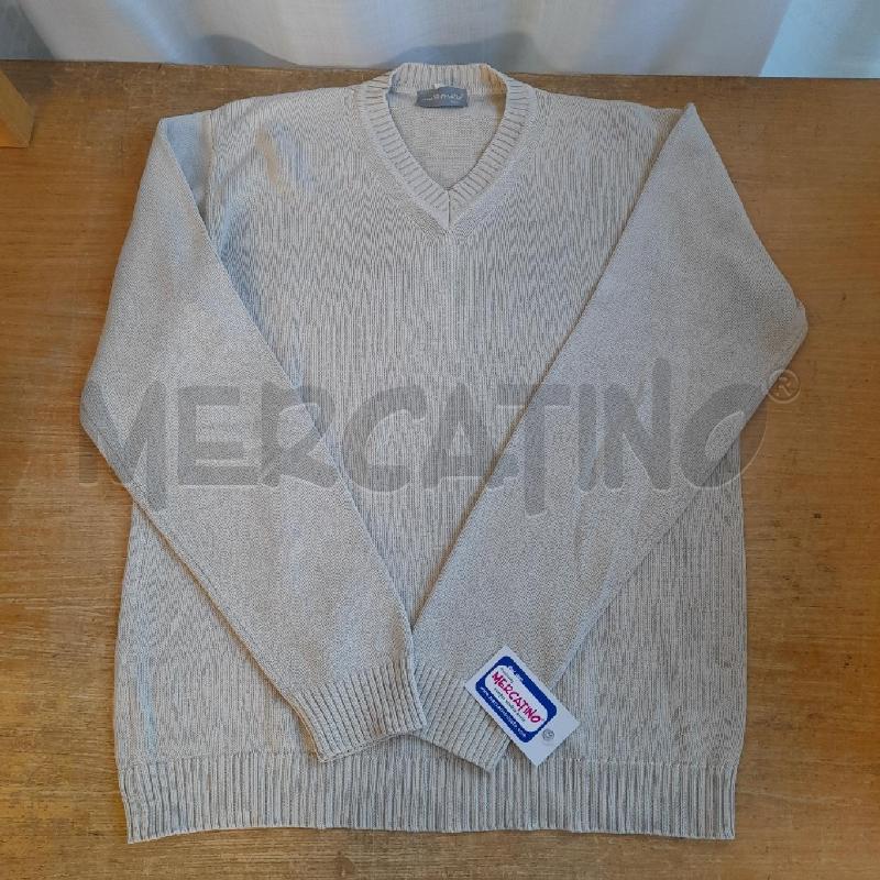 MAGLIA UOMO MAZZONETTO COTONE BEIGE | Mercatino dell'Usato Sondrio 1