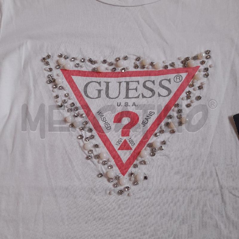 MAGLIETTA DONNA BIANCA GUESS PERLE | Mercatino dell'Usato Sondrio 2