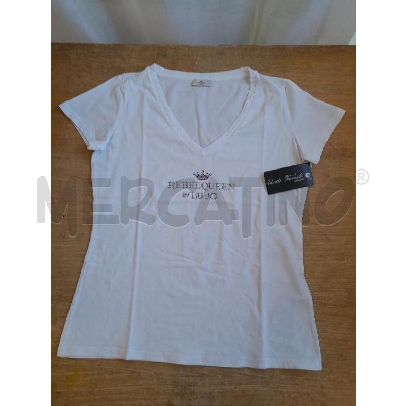 MAGLIETTA DONNA BIANCA REBEL QUEEN LIU JO | Mercatino dell'Usato Sondrio 1