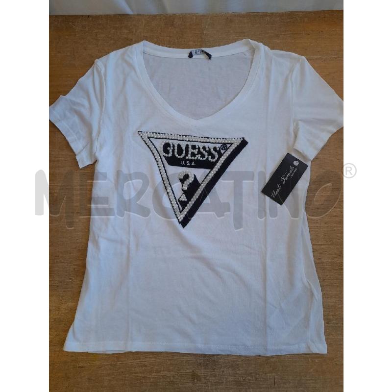 MAGLIETTA DONNA GUESS BIANCA PERLE | Mercatino dell'Usato Sondrio 1
